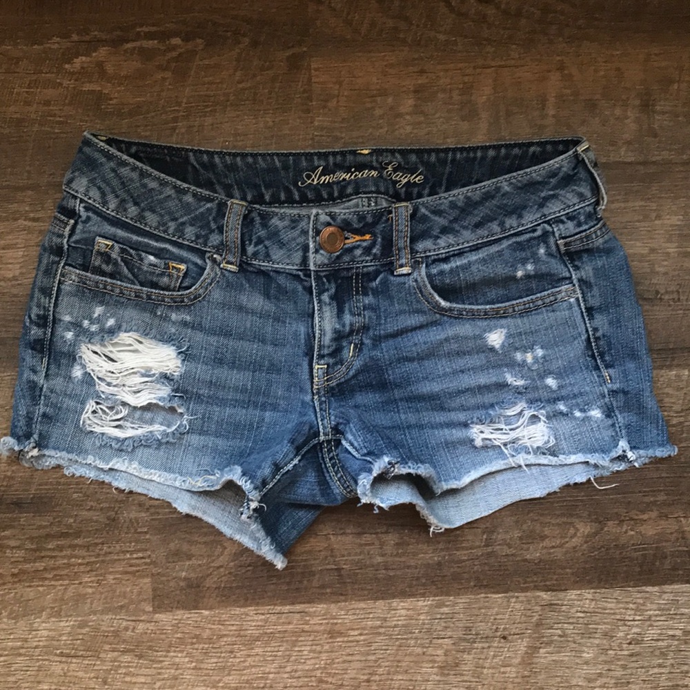Jean distressed shorts